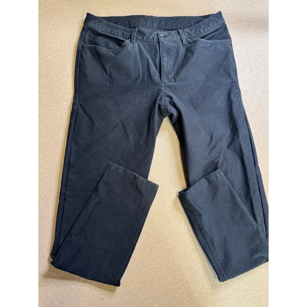 Lululemon ABC Pant Classic Black 34 LM5ABOS Warpstreme 5 Pocket Trouser Mens 32L